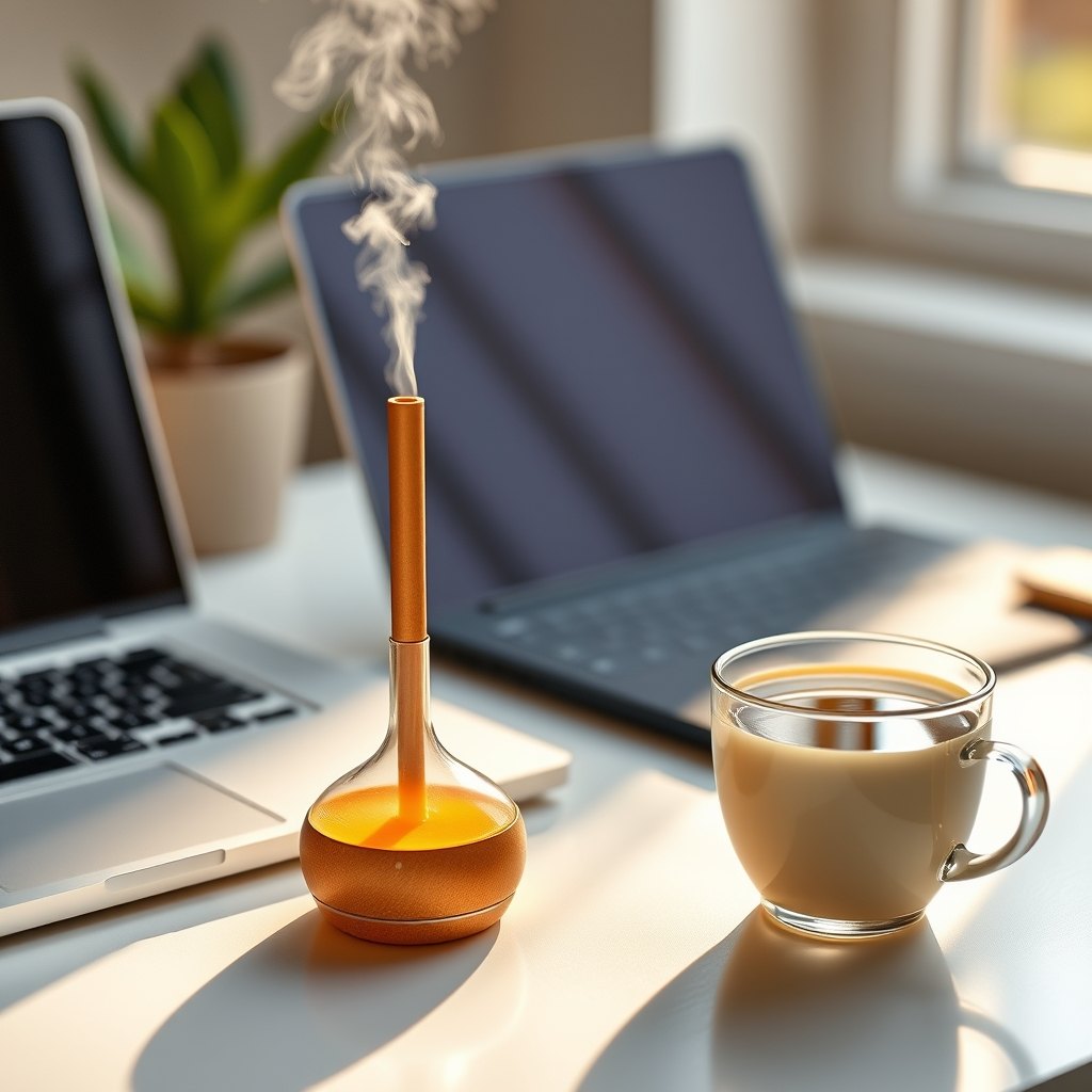 PuffiAir Energy diffuser review guarana green tea peppermint pen