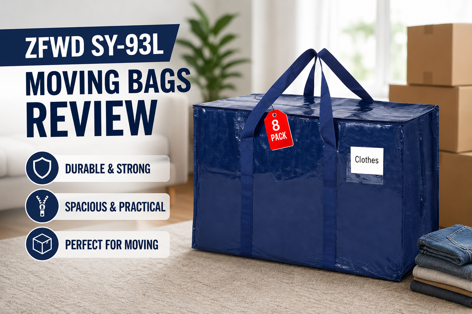 ZFWDSY 93L Moving Bags Review — Heavy Duty Storage Totes That Replace Your Cardboard Boxes